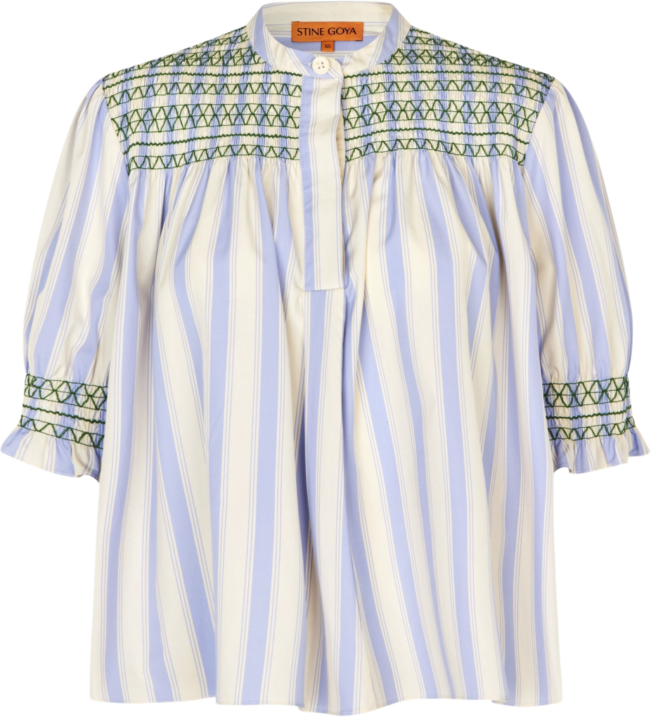 2367 Smocked Cotton, Smocked Gathered Top